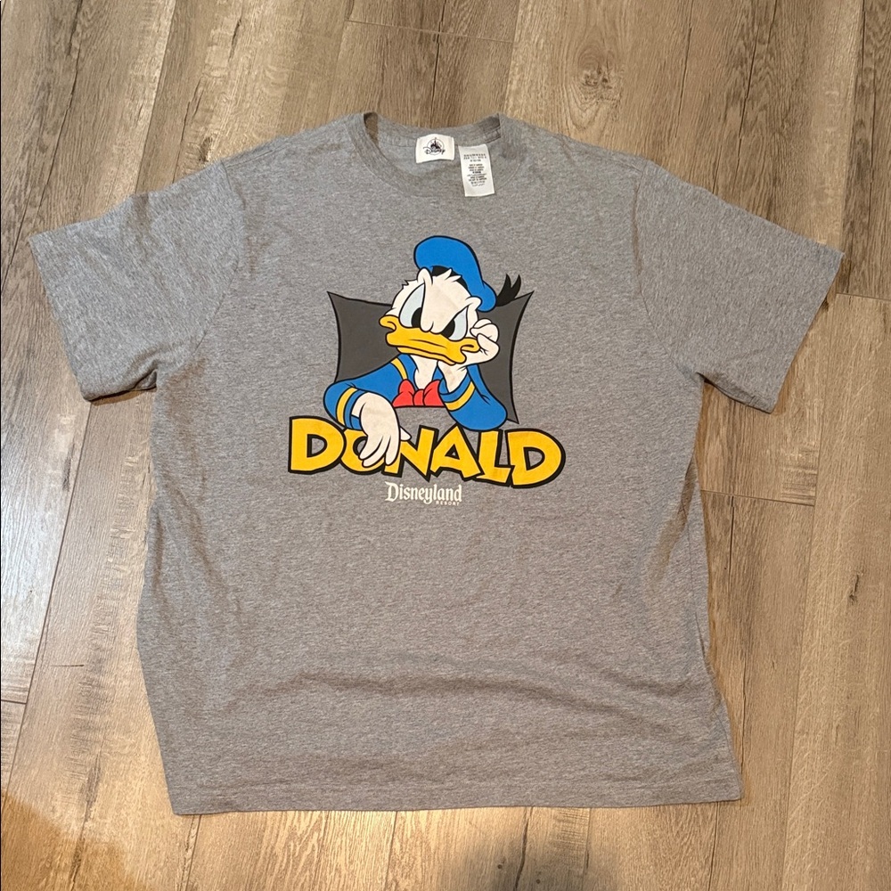 Disney Gray Donald Duck Short Sleeve Tee